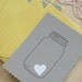 SALE - love in a jar notecard set.