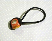 Happy Matryoshka Russian Doll Ponytail Band