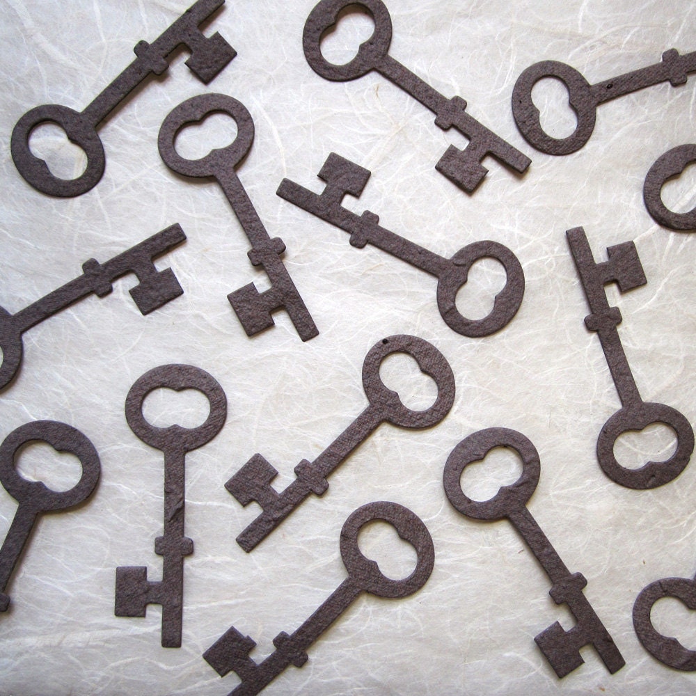 50 Hearts plus Skeleton Key Wedding Favors - Flower Seed - DIY Supplies