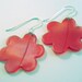 Recycled Vintage Vinyl Flower Earrings