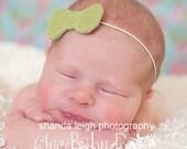 Plain Jane Wool Felt Bow Band in 14 Colors by Chic Baby Rose