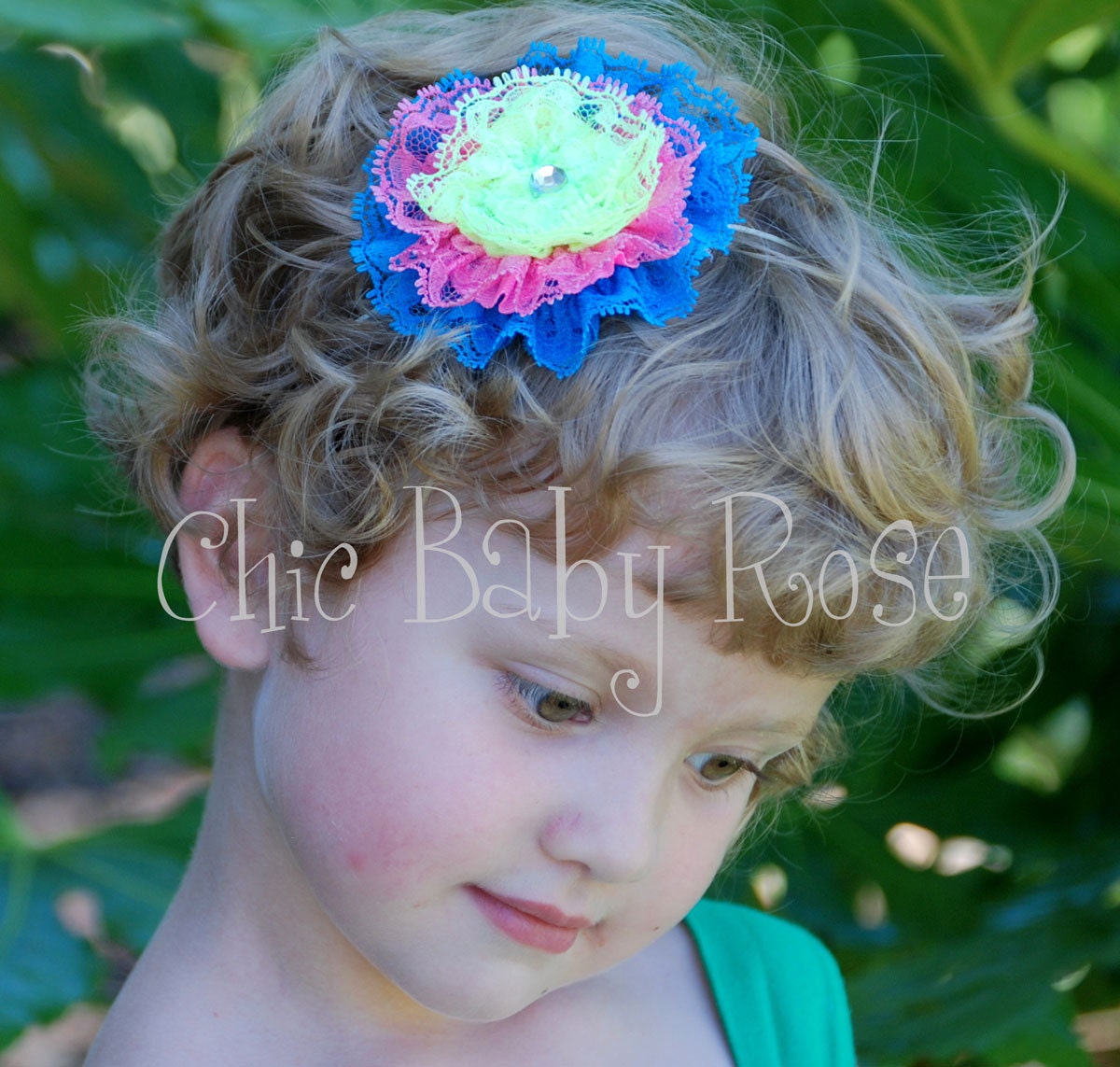 Build Your Own Lace Rosette Clip or Band by Chic Baby Rose