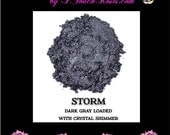 Storm Intensity Eye Shadow - Dark Gray Loaded with Crystal Sparkle - 10g Jar - The Best is Here