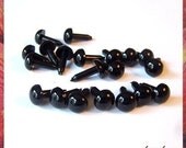 9 mm BLACK  Safety eyes Plastic eyes animal eyes - 10 PAIRS (9MM1)