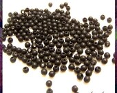 3mm Plastic Eyes Black Round Beads / Eyes with hole - 225 pc / pk