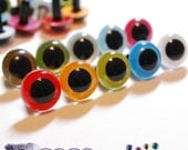 15mm Plastic eyes Safety eyes 10 pairs Mixed Colors (15M10)