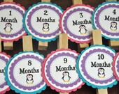 Penguin Photo Clips. Photo Clips. Penguin. Set of 13. Newborn-12 Months. Choose Boy or Girl