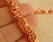 Solid Copper Byzantine Chainmail Bracelet - Square On Edge Bracelet - Beyond Basic