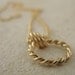 Endless Spiral Circle Pendant - 14 kt Gold Filled Ball Chain Necklace