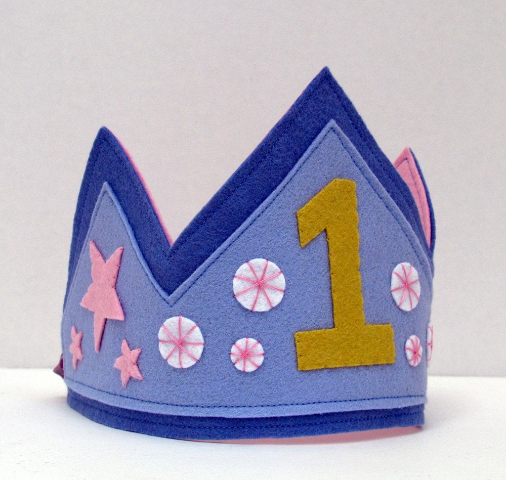 Wool Felt Crown -- letter or number of your choice