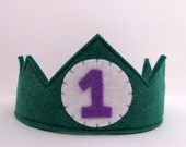 Wool Felt Birthday Crown -- custom made with the number of your choice