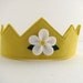 Woodland Crown-- Wool felt crown with flower motif