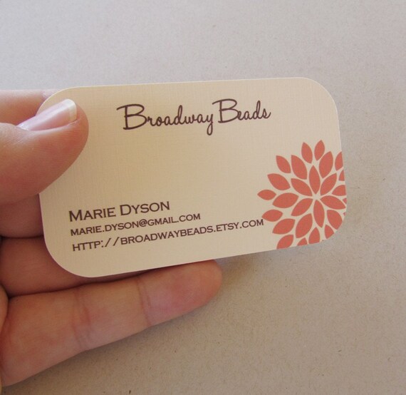 Modern Business Cards Mum Retro Flower Floral Mommy Calling Cards 00093b