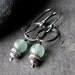 Mint Green Aventurine, Gray Pearl and Sterling Silver Earrings - CRUZAN
