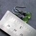 Lime Green Quartz Sterling Silver Wrapped Dangle Earrings - Sprout