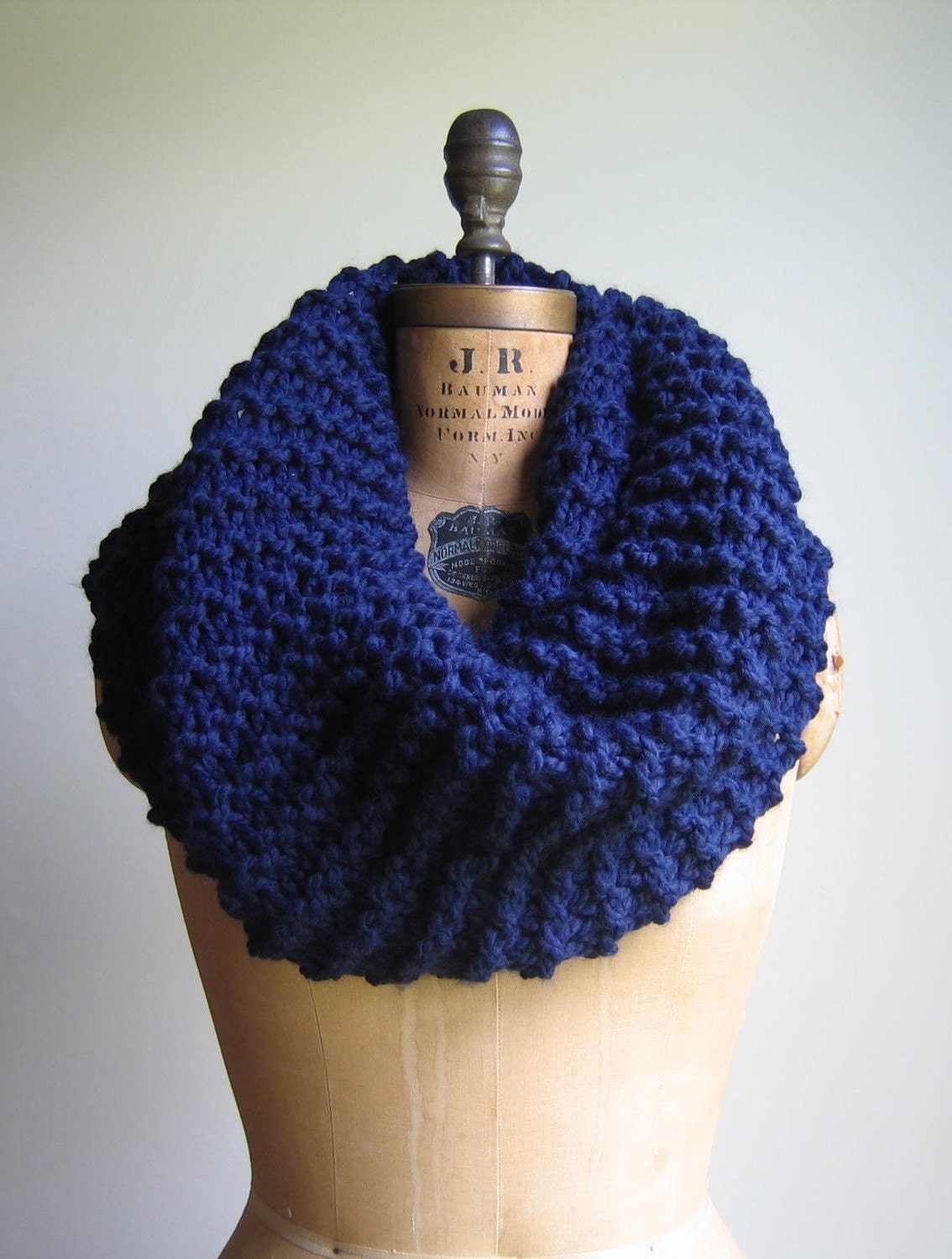 Super Snuggly Chunky knit cowl Navy Blue.