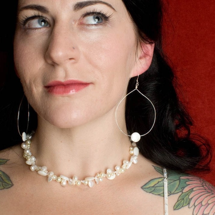 Random clusters bridal necklace
