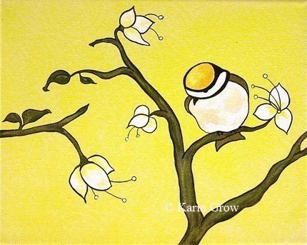 Yellow Chickadee --Family series 2--8x10