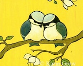 Lil' Birds- Yellow- 6x6 print