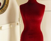 Corset Laced Mannequin Velvet COVER ONLY - RED