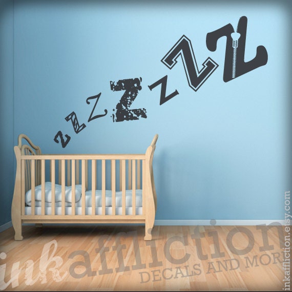 ZZZ Sleeping Babe Wall Decal - LARGE (FREE shipping)