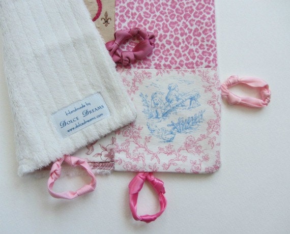 Custom Baby Girl Hand Embroidered  Lovey  by Dolce Dreams