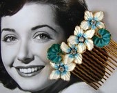 In The Lilly Pond Hair Comb Rhinestones Wedding