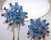 Something Blue Crystal Hairpiece Rhinestone Hair Comb Wedding Headpiece Bridal Hairpins Accessories