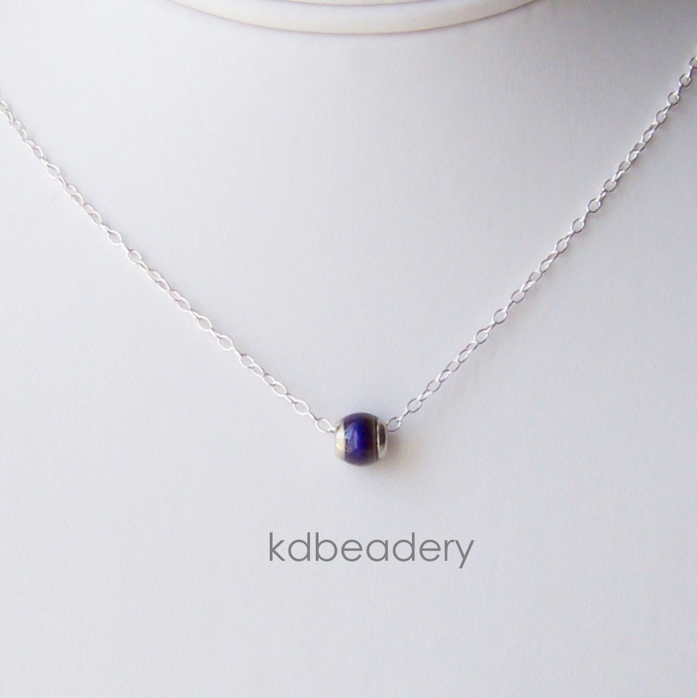 New Mood. Tiny Mood Bead Necklace. Sterling Silver.