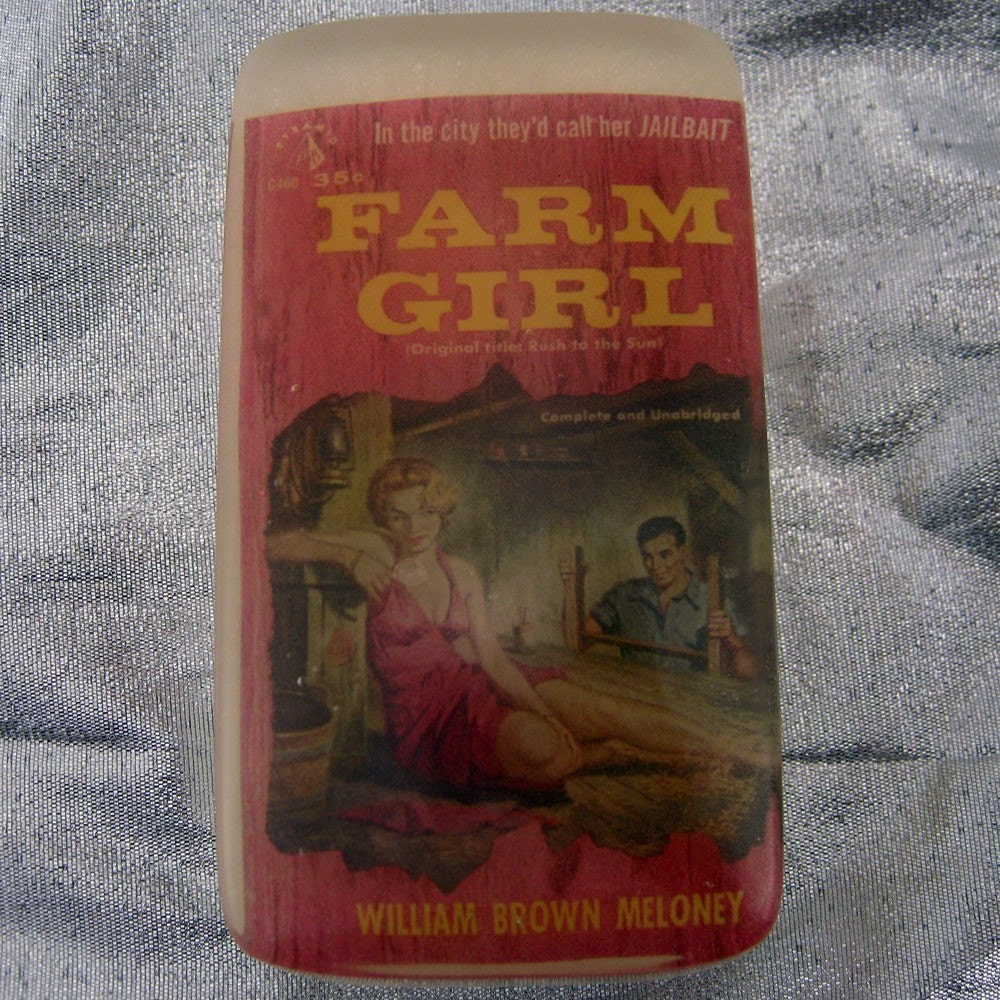 SLEAZY BOOK Cover Soap- FARM Girl - Slut Scent - Vegan