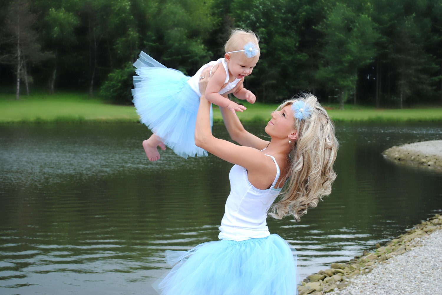 Mommy and Me matching tutus and heabdands You pick the color/colors