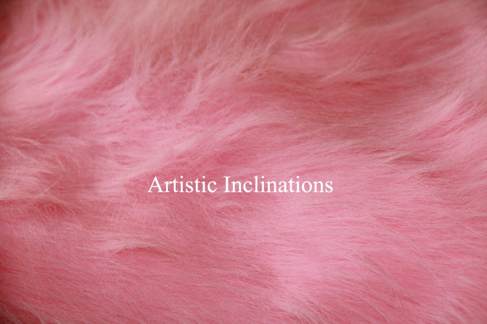 1 Yard of PINK LARGE Faux Fur Soft, Cozy and Cuddly Newborn Baby Photo Prop - Posing Prop - Girls Photography Prop