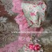 Forget Me Not -  REVERSIBLE BABY BONNET, Handmade Girls Pink Bonnet, Pink Lace, Newborn Bonnet, Pink Lace, Handmade Flower, Photo Prop