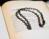 Oval link natural brass eighteen inch necklace