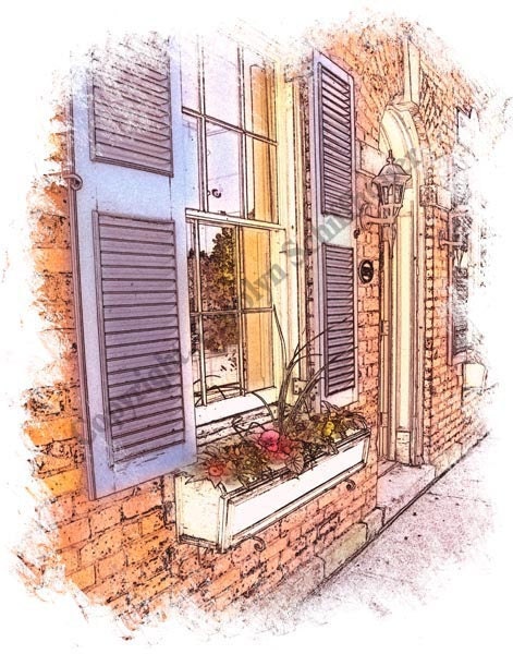 Architectural Computerized Art, Office Wall Art, 11x14 Giclee Print, EBSQ