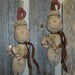 1 Christmas Snowman Candy Cane Ornament