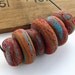 Handmade Polymer Clay Disc Beads - Rustica Erosion