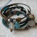 Ocean set 6 - Bangle Stack - set of 10 Bangles - mermaid gypsy bracelets