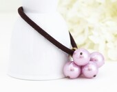 Pearl Beaded Hair Elastic Hair Accessory - Lilac Pearl Hair Accessory, Gift  For Girl, Memorial Day Sale