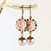 Pink Flower Earrings - Pink Jewelry - Wedding Jewelry - Pale Pink Earrings, Drop Earrings, Memorial Day Sale