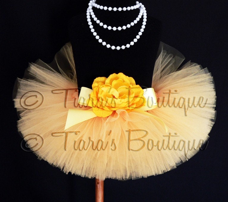 Baby Tutu - Yellow Tutu - Infant 6" Tutu Sewn - Ready To Ship - newborn to 12 months - Photography Photo Props
