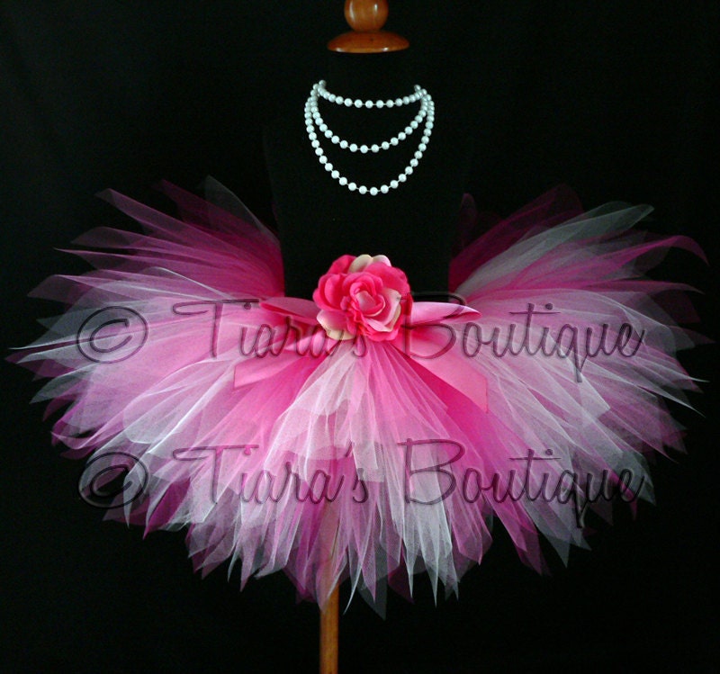 Pink Tutu - Baby Tutu - Girls Birthday Tutu - Candy Coated - Sewn 8" Pixie Tutu - Newborn to 12 months -  Infant Toddler Photo Prop Skirt