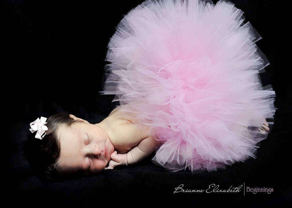 Pink Tutu - Baby Tutu - Pink Baby Tutu - Custom Sewn 6'' Infant Toddler Tutu and Headband Set - Lovey Dovey - newborn to 24 months