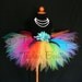 Rainbow Tutu - Custom Sewn 11'' Pixie Tutu - Aura - A Magical Rainbow Tutu - sizes newborn up to 5T