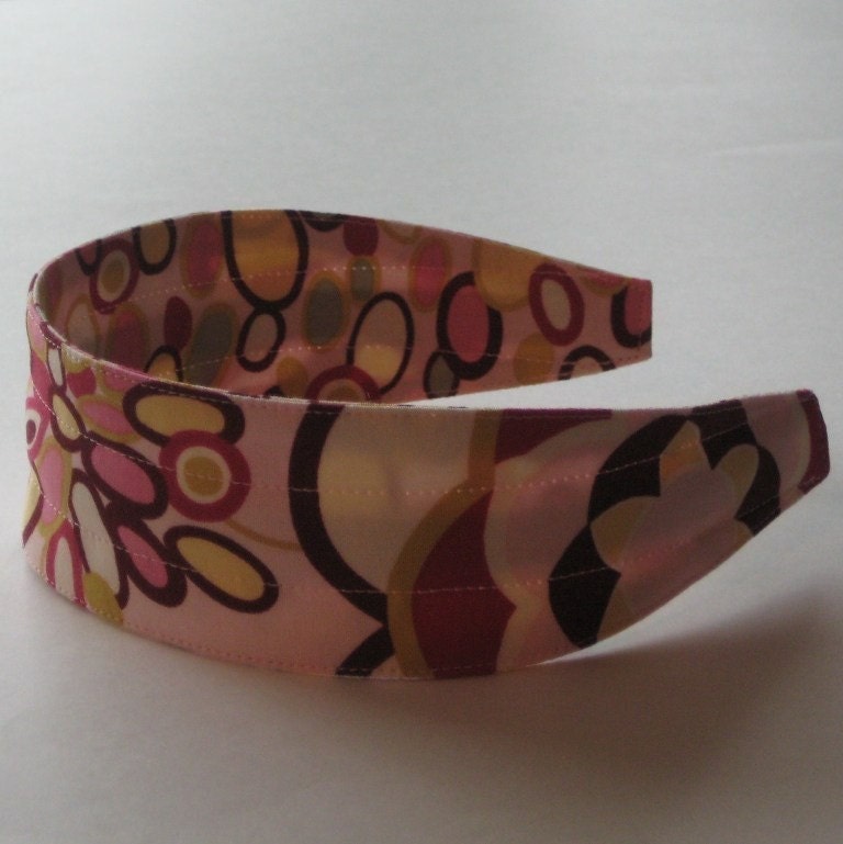 REVERSIBLE Pink Kleo COMFORT FIT Fabric Headband