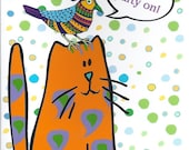 Get Your Party On  greeting card blank