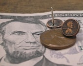 honey, i shrunk the economy earrings...  copper, sterling silver,  penny