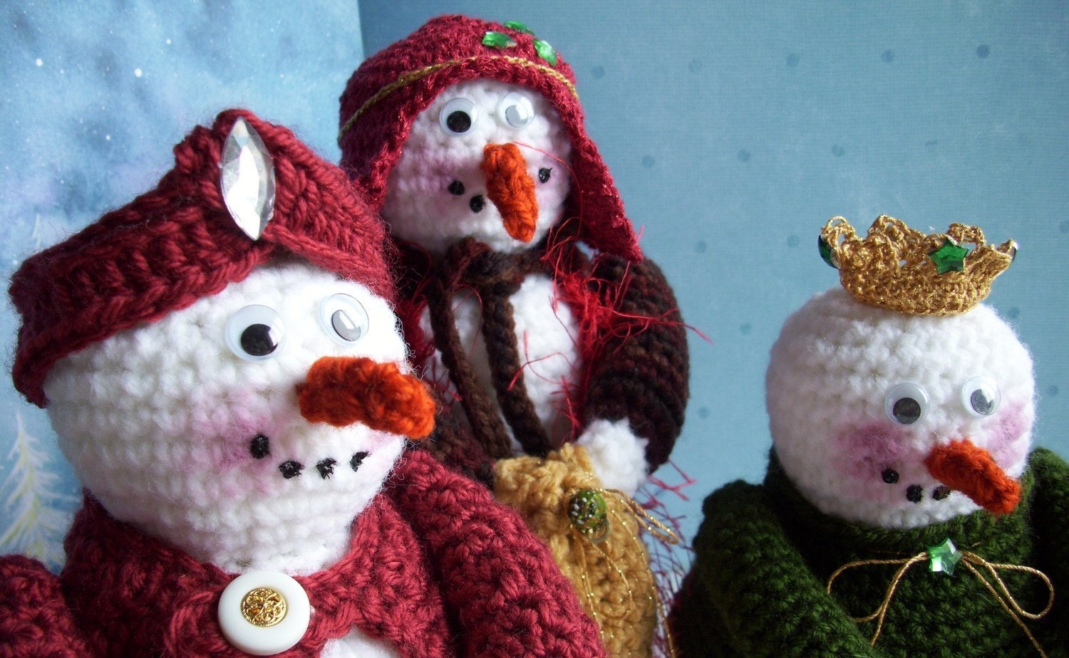 Wisemen Snowmen...PDF Crochet Pattern