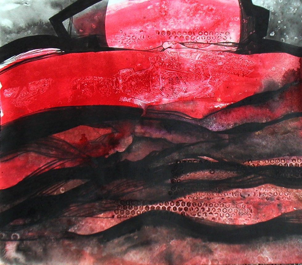 Mysterious Journey  - Large Original Abstract Acrylic Painting on canvas by Kathy Morton Stanion EBSQ