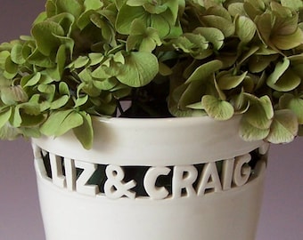 INFO ON .... Custom Wedding Gift - Heirloom Vase with Names & Wedding Date / Anniversary, Commitment Ceremony